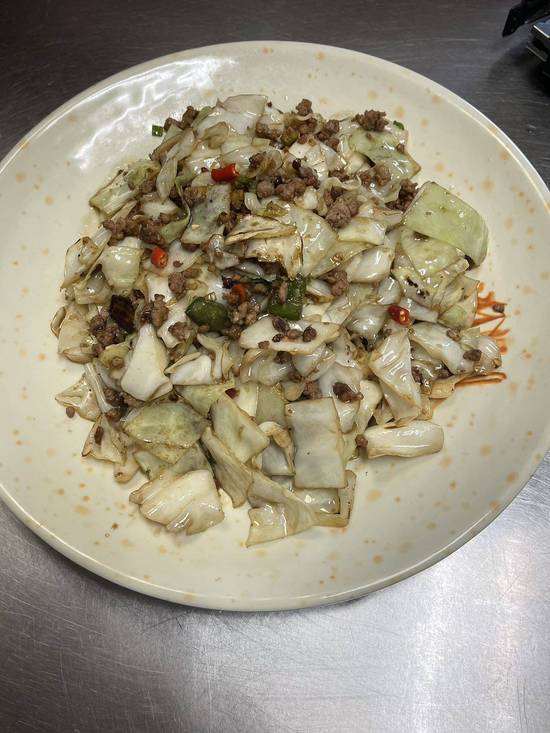 肉沫烹莲白 Stir Fried Cabbage with Minced Pork